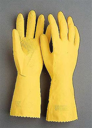 Flock Lined Latex Handschoenen 12 paar Small FLSML