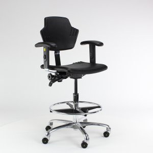 Stoel PU SP ESD 52-71cm vaste zithoek 1501F ESD